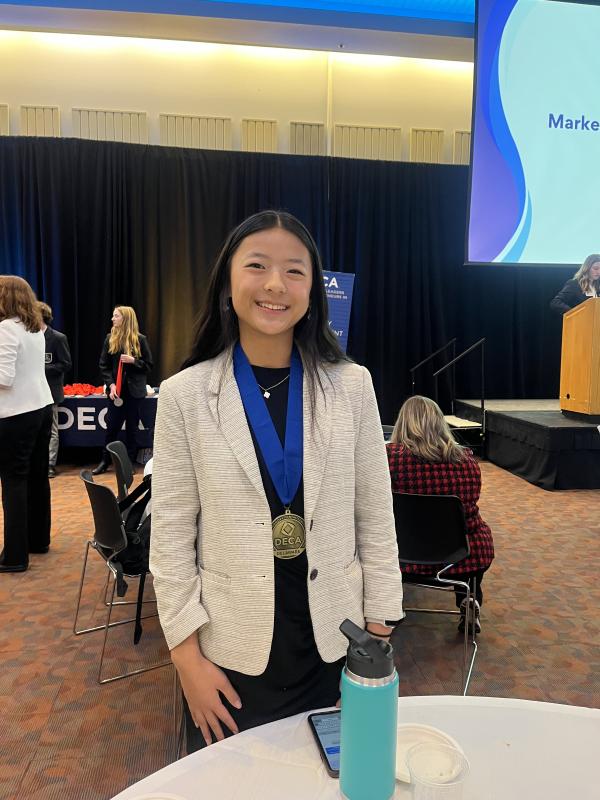 Cape student Kate Dowd, a first-time DECA competitor, placed first in the Human Resource Management event.